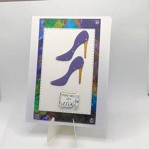 Elegant High Heel Silhouette Greeting Card